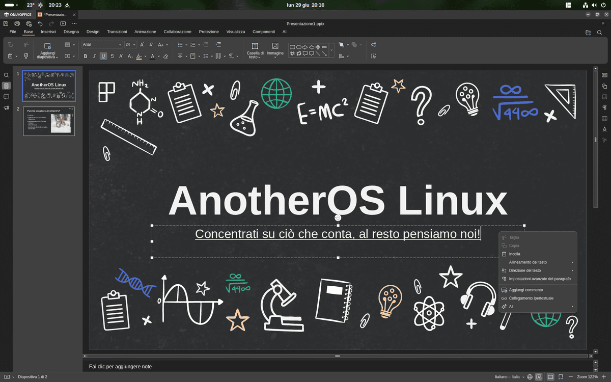 AnotherOS include il supporto alle principali suite Office